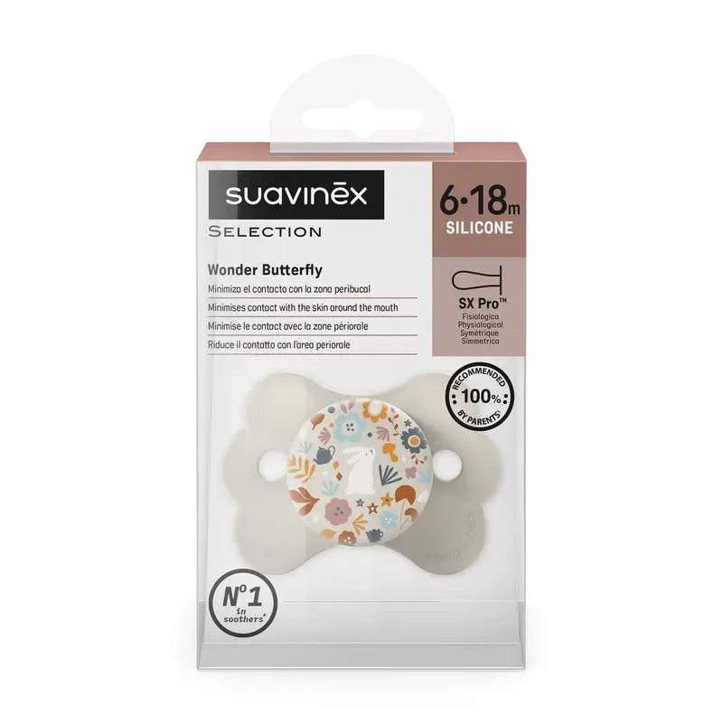 Suavinex Sucette Sx Pro 6/18 Mois, Wonderland Beige - Image 3