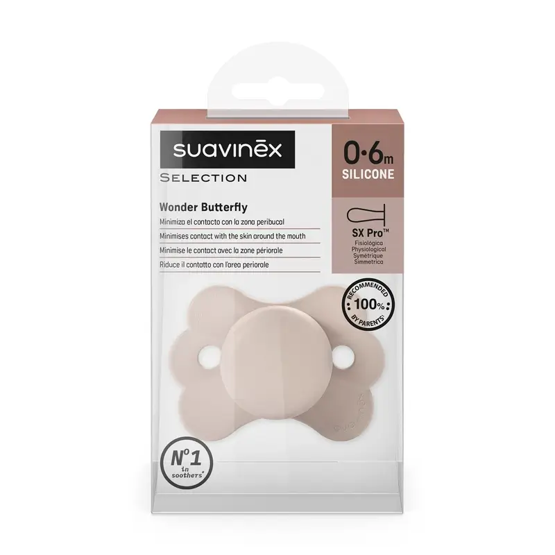 Suavinex Sucette Sx Pro 0/6 Mois, Wonderland Pink Plain - Image 3