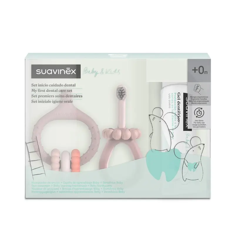 Suavinex Dental Care Starter Set +0 Months, Pink - Image 2