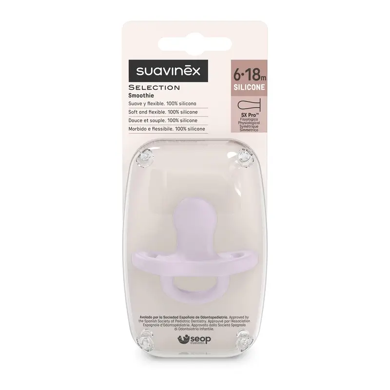 Suavinex Sucette All Sucette en silicone Sx Pro, 6/18 mois, Lavande - Image 3