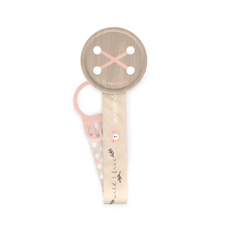 Suavinex Attache sucette +0 mois Rose Wild&Free