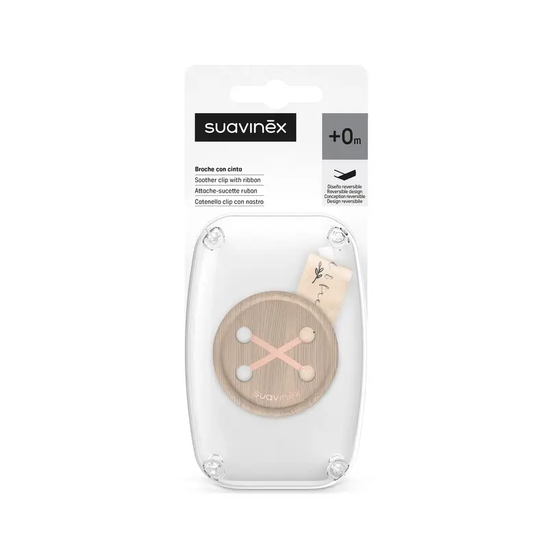 Suavinex Attache sucette +0 mois Rose Wild&Free - Image 3