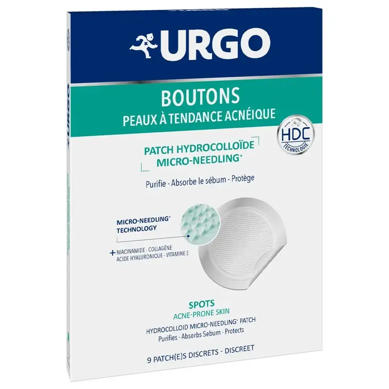 Urgo Spots Hydrocolloid Patches Micro Needling, 9 unités