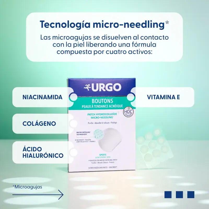 Urgo Spots Hydrocolloid Patches Micro Needling, 9 unités - Image 3