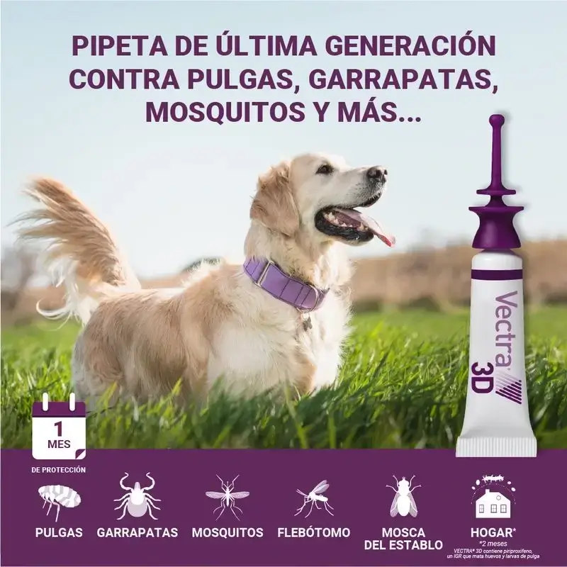 Vectra 3D Dog 1,5-4 Kg, Pack 2 x 3 Pipettes - Image 2