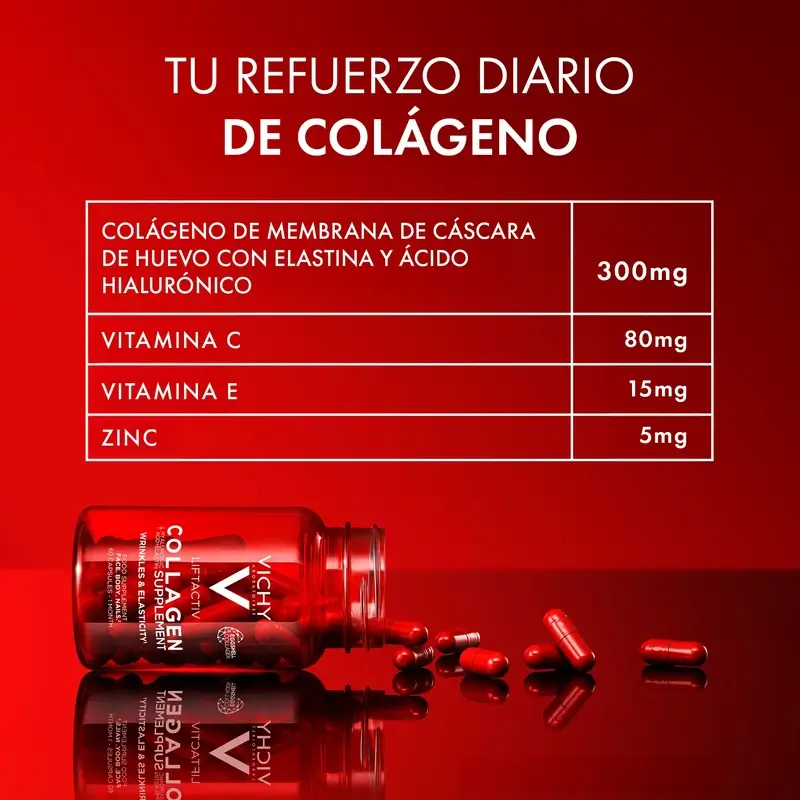 Vichy Liftactiv Collagène anti-âge avec vitamines et minéraux, 60 gélules - Image 10