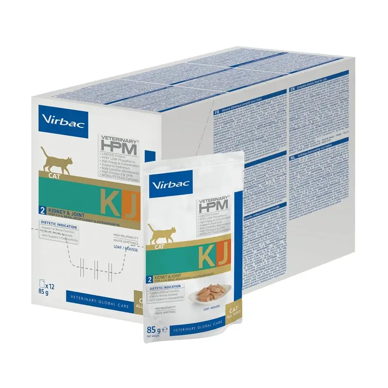 Virbac KJ2 Feline Kidney & Joint Wet Cat Food ,12x85g - Image 5