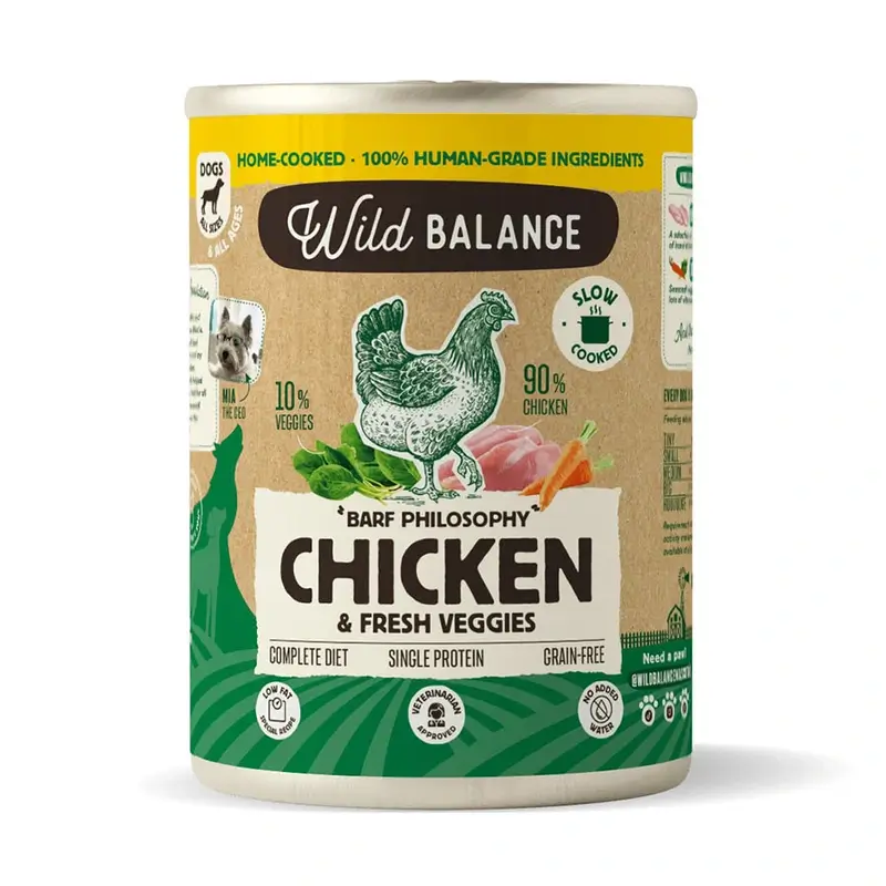 Wild Balance Canned Chicken With Vegetables For Dogs, 400 grammes