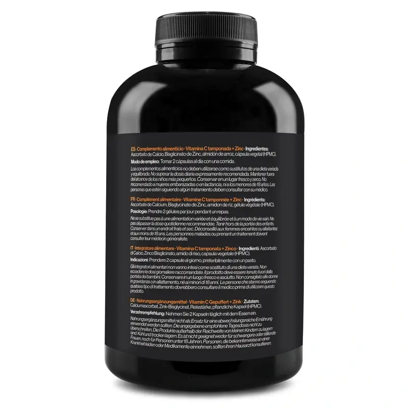 Zenement Vitamine C tamponnée + Zinc, 365 gélules végétaliennes - Image 3