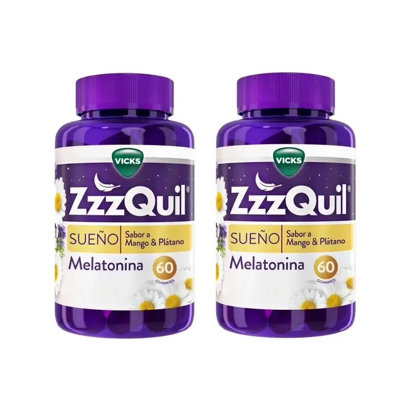 ZzzQuil Mangue, Banane et Valériane 2x60 gommes